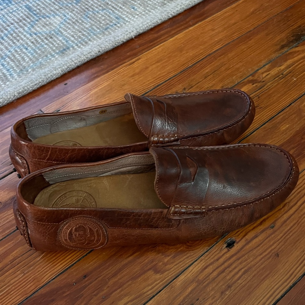 Maledetti Toscani Leather Loafers Moccasins Made in Italy Men’s Size 44 NWOT